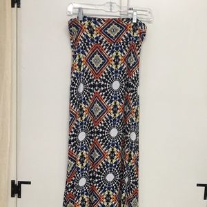 Charlotte Russe Stretch Maxi Skirt Tribal Print